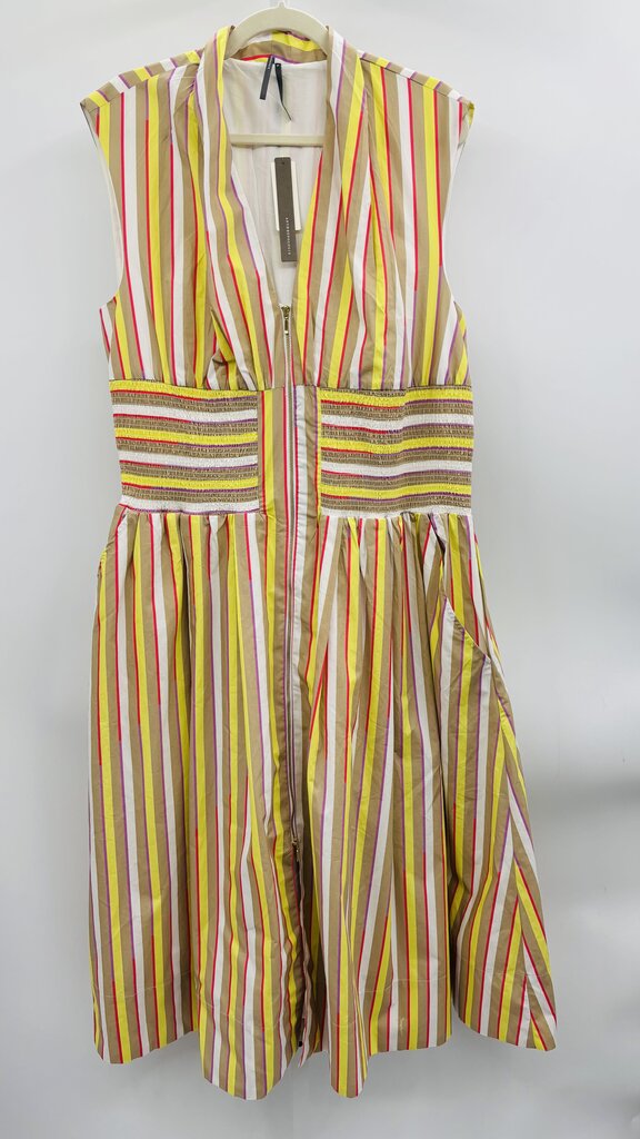 Anthropologie Dress Plus White/Tan XL