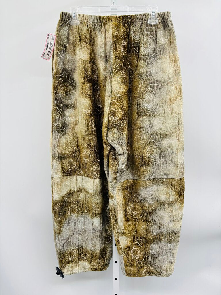 Bryn Walker Pants Wide Leg Green/White L