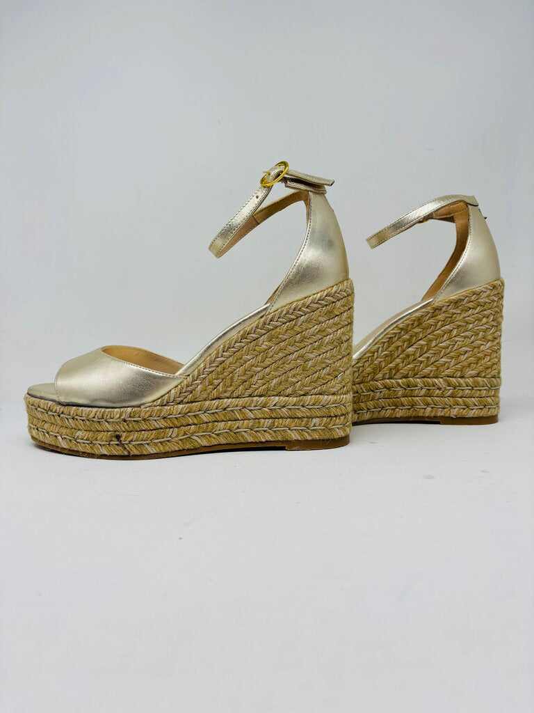 Stuart Weitzman Wedge Gold 7.5