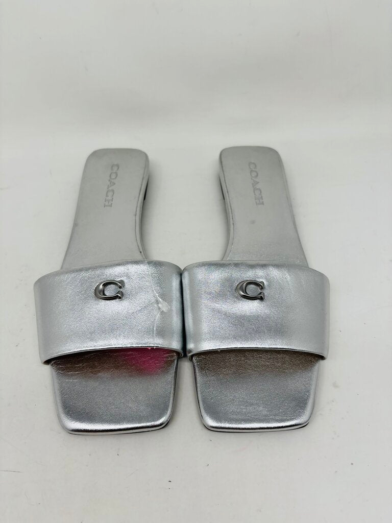 Coach Mules Silver 9
