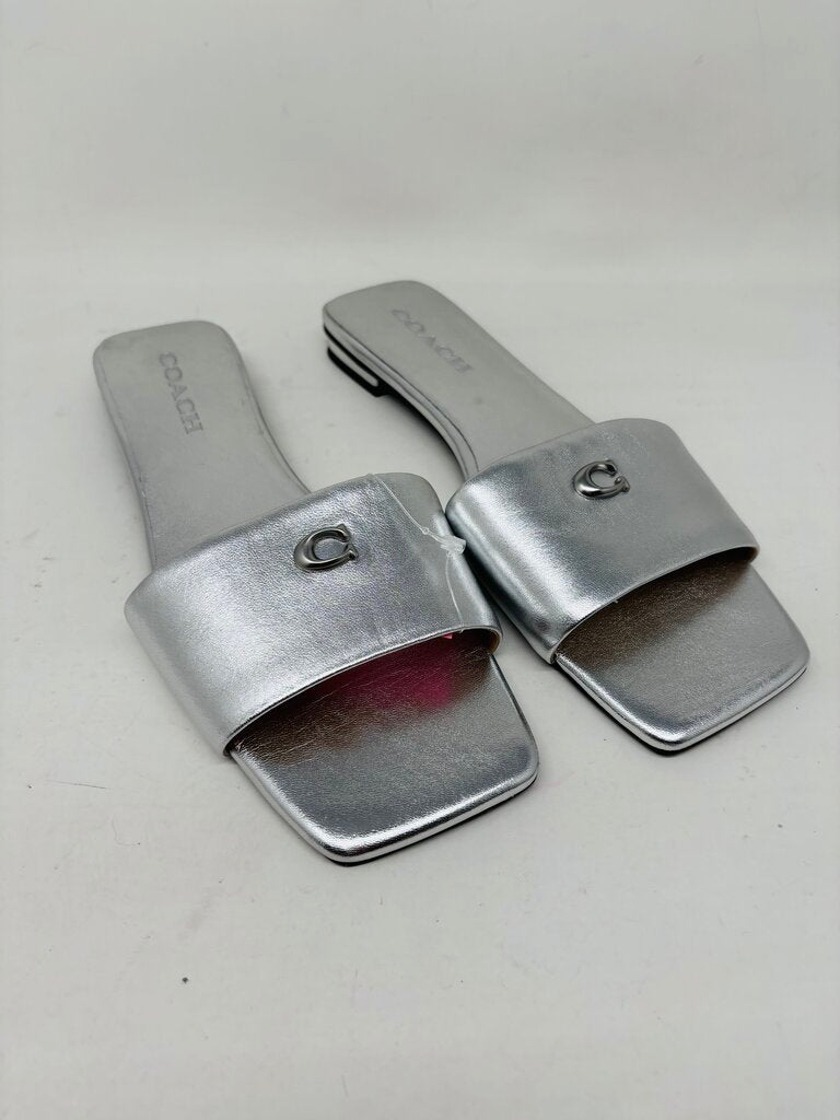 Coach Mules Silver 9