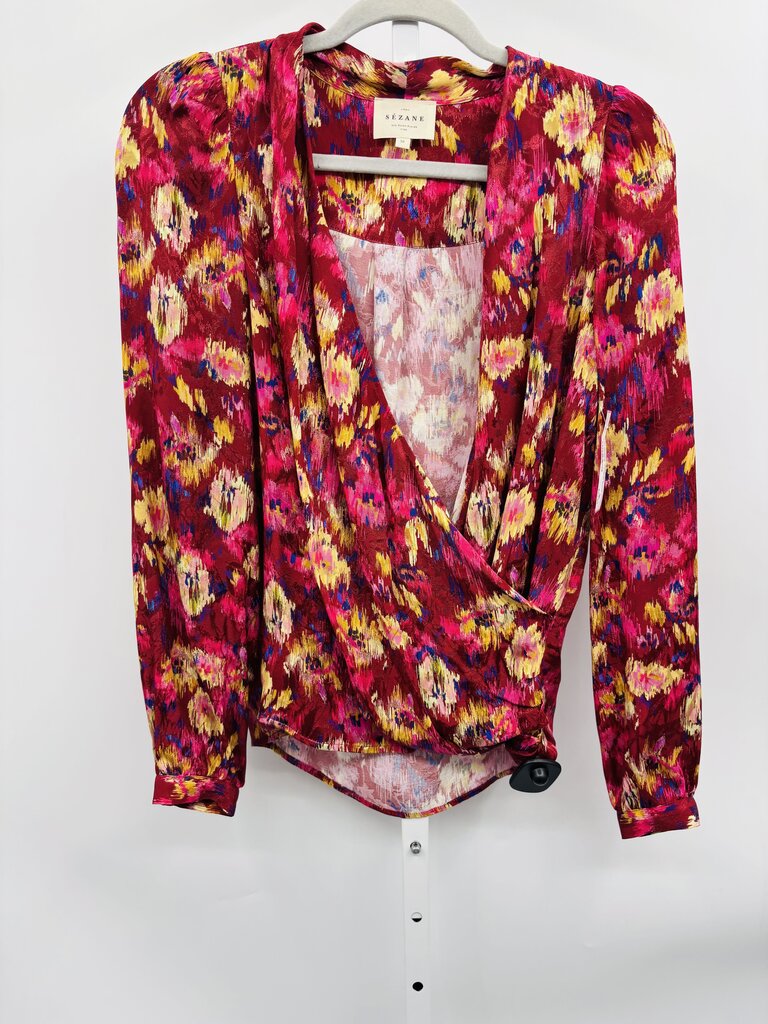 Sezane Top Burgundy S
