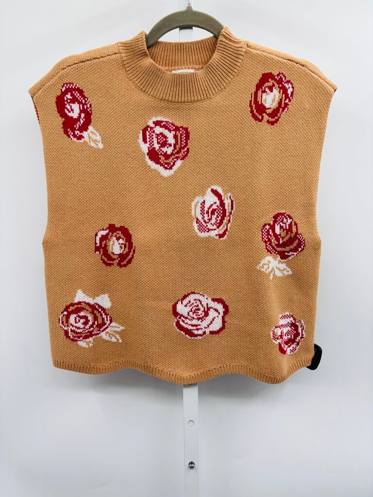 Maeve Sweater Vest Tan M