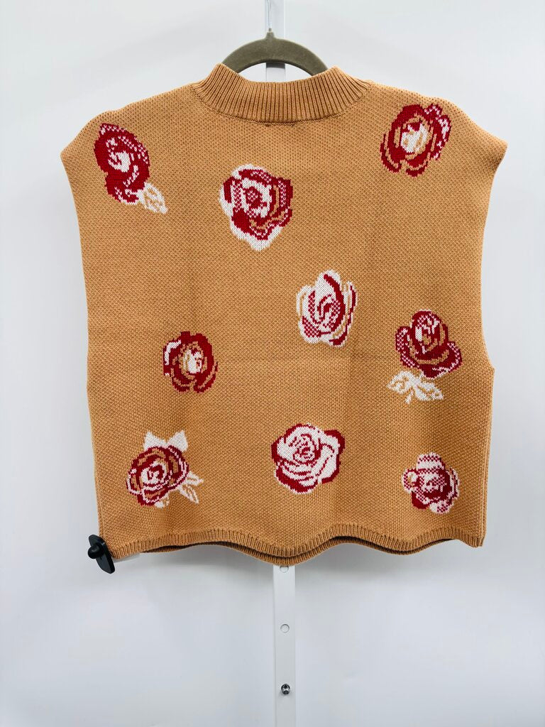 Maeve Sweater Vest Tan M