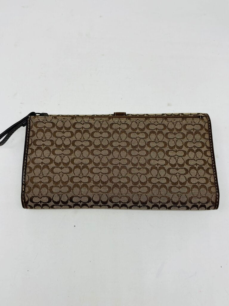 Coach Wallet Brown Signature
