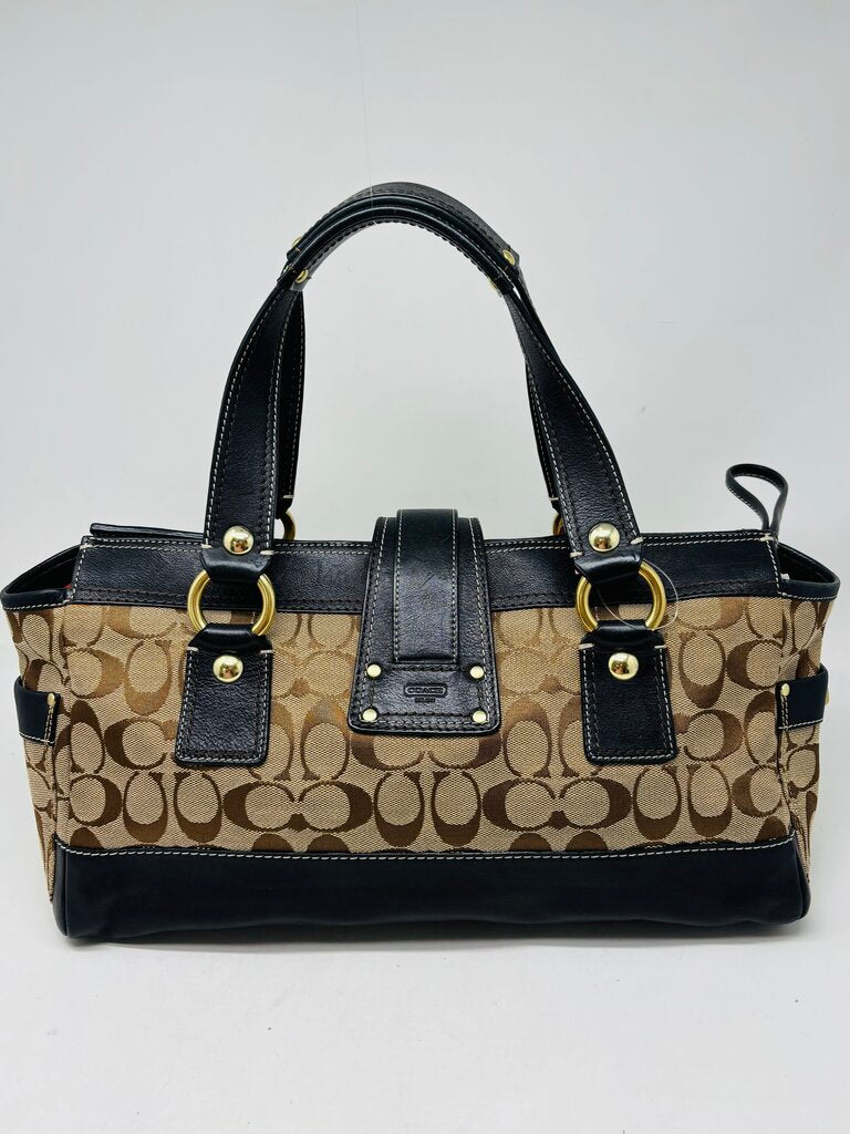 Coach Handbag Tan Signature