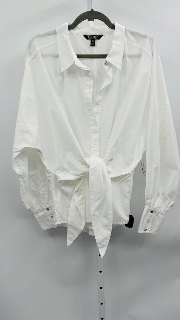 Lauren: RL Shirt Plus White 3X