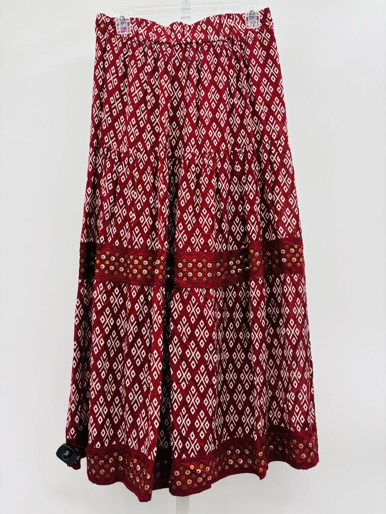 Azure and Indigo Skirt Maxi Burgundy M