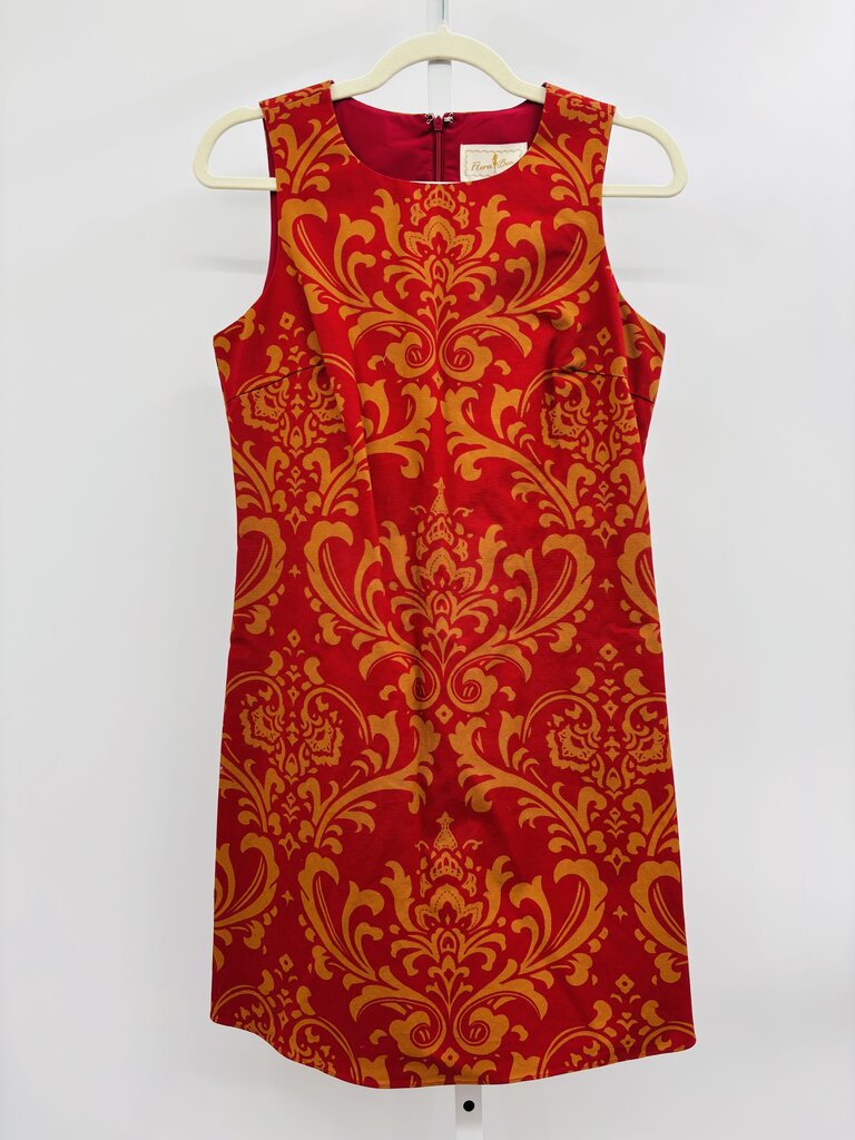 Flora Bea Dress Burgundy S