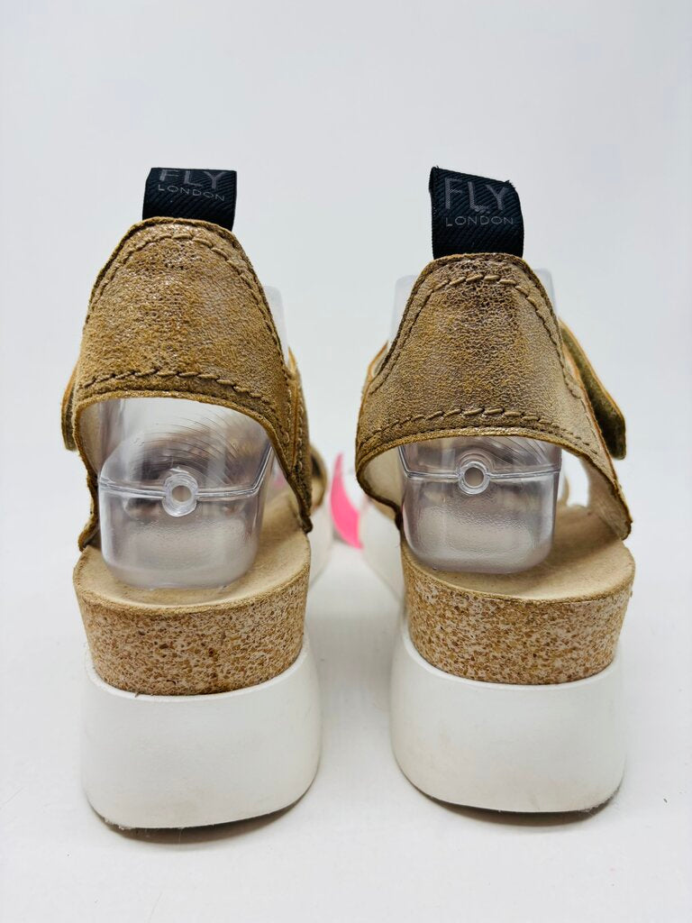 FLY London Wedge Beige 9