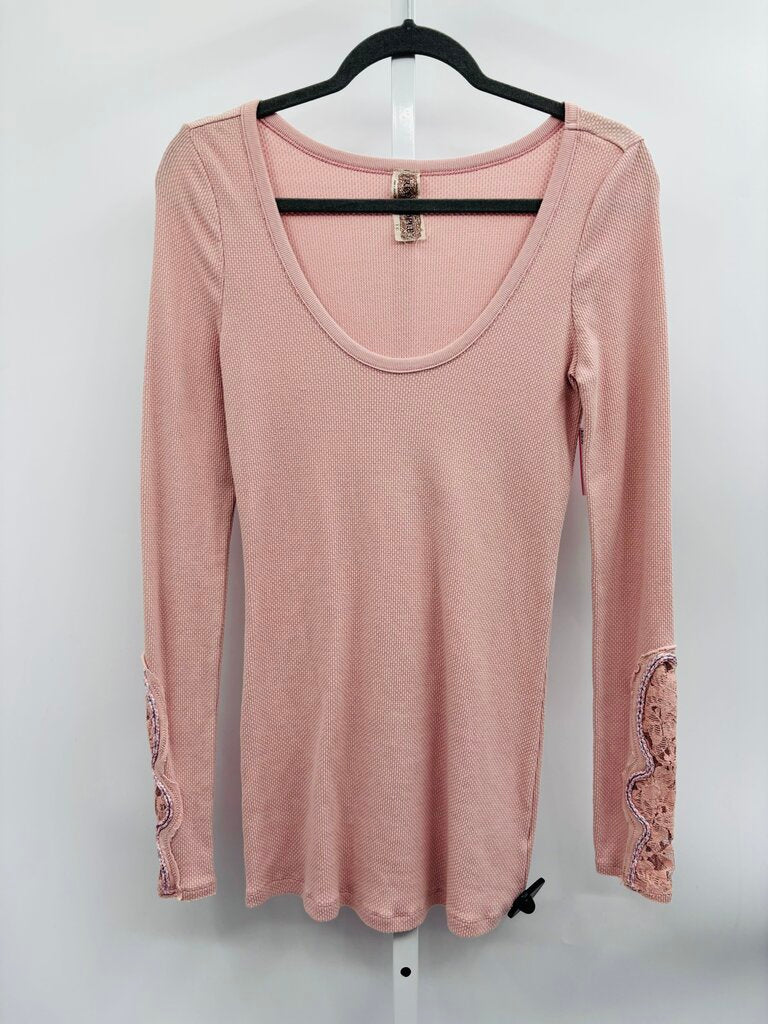 Free People Top Pink L