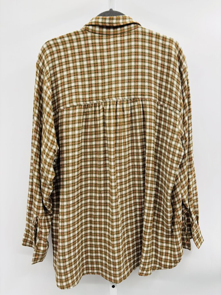 Pilcro Shirt Plus Green 1X