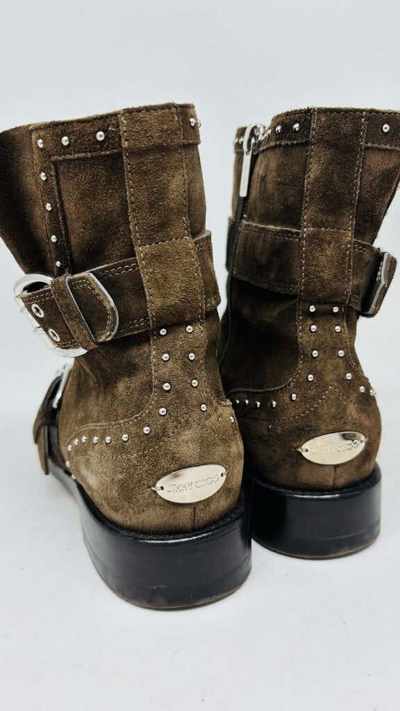 Jimmy Choo Ankle Boots Brown 6.5