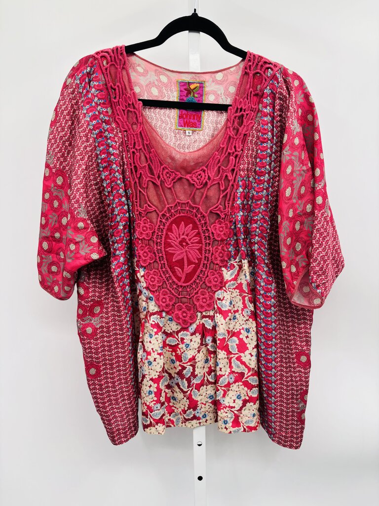 Johnny Was Blouse Burgundy S