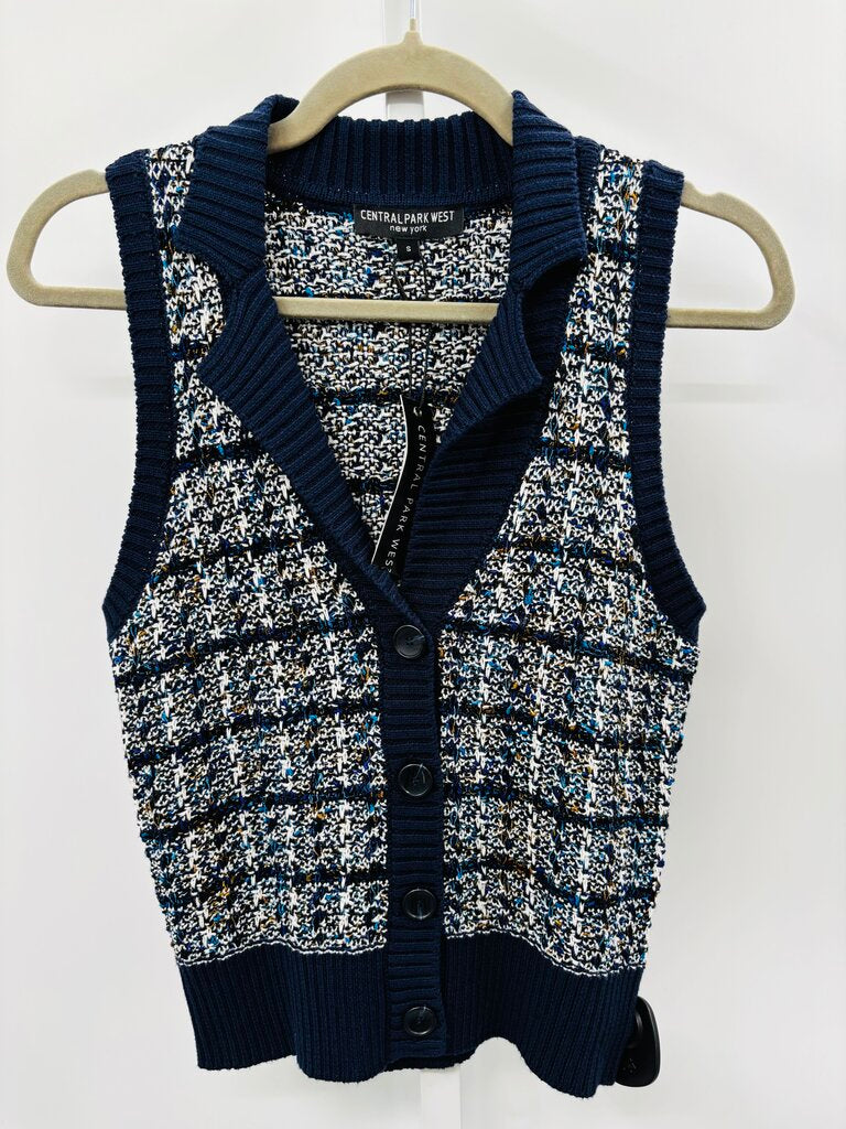 Central Park West Sweater Vest Navy S