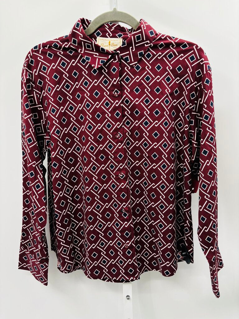Flora Bea Shirt Burgundy S