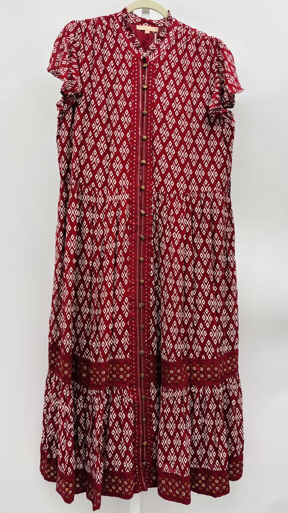Azure and Indigo Maxi Dress Red L