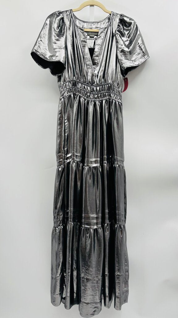 Anthropologie Maxi Dress Silver S