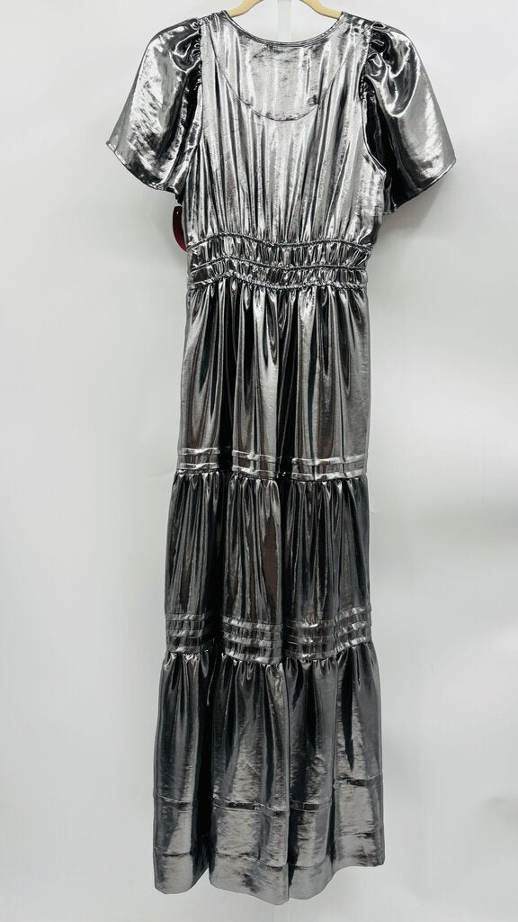 Anthropologie Maxi Dress Silver S