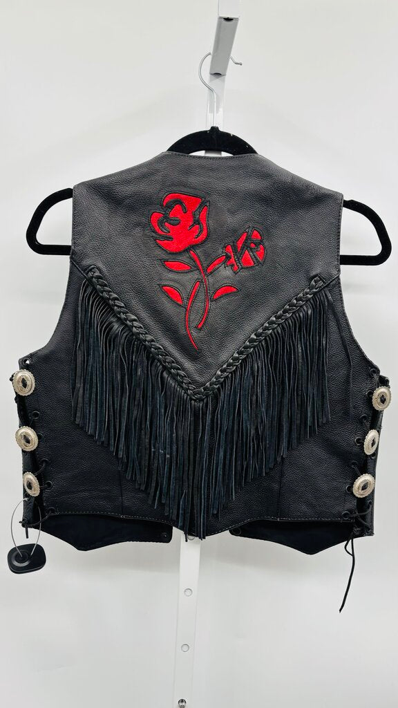 Leather Club Vest Black S