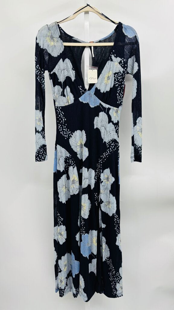 Free People Maxi Dress Navy S
