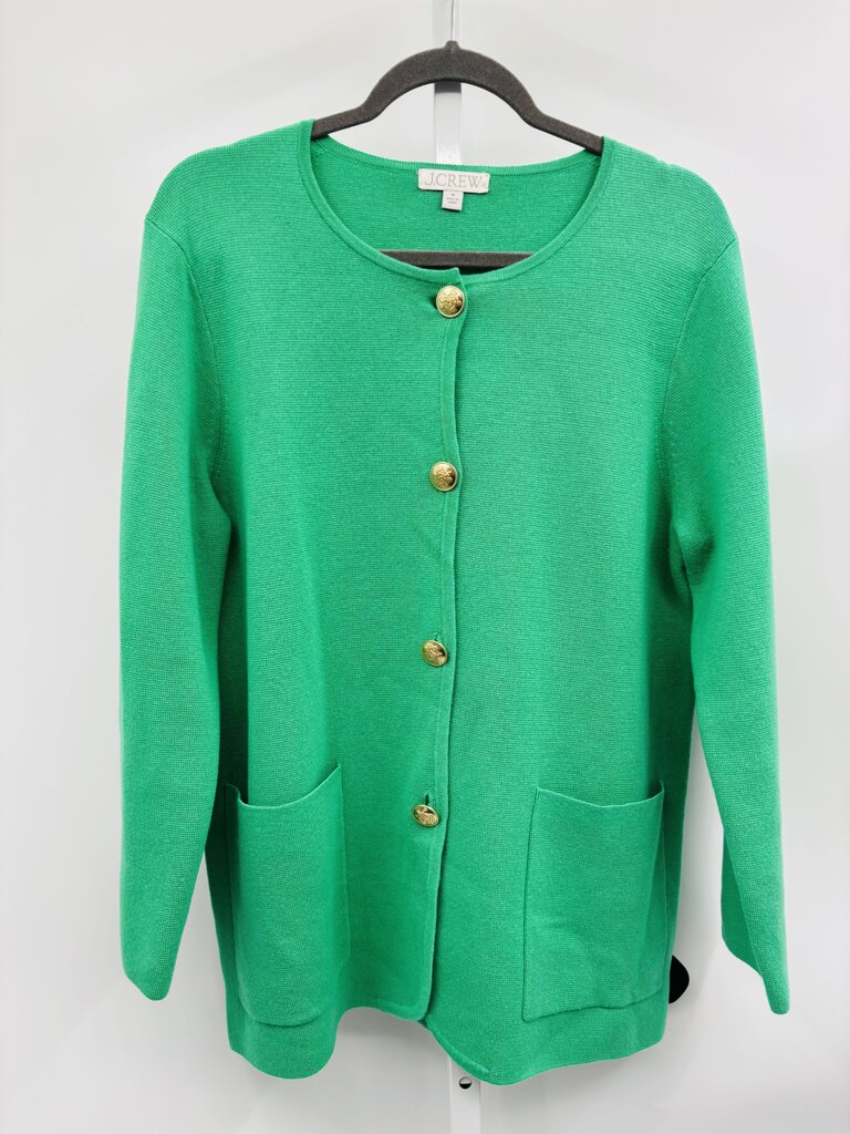 J. Crew Cardigan Green M