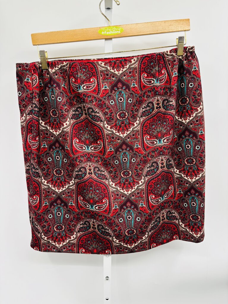 Talbots Skirt Burgundy 16