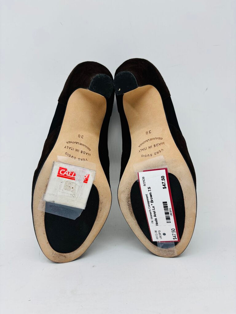 Anyi Lu Heels Brown 7.5
