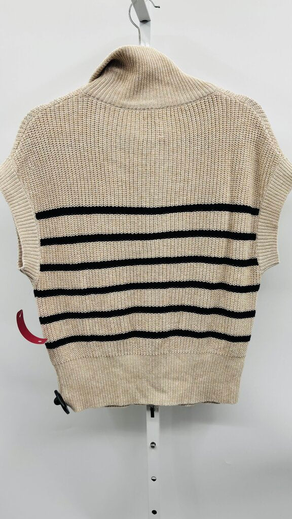 Nic + Zoe Sweater Vest Beige XS