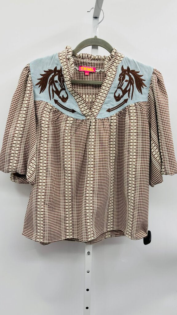 THML Blouse Brown L
