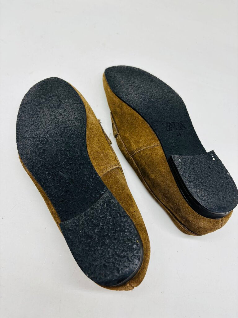 Zara Loafers Brown 7.5