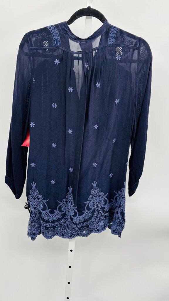 Johnny Was Blouse Navy M