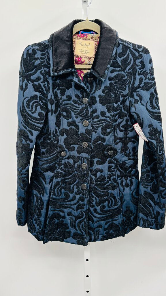 Free People Coat Navy 4
