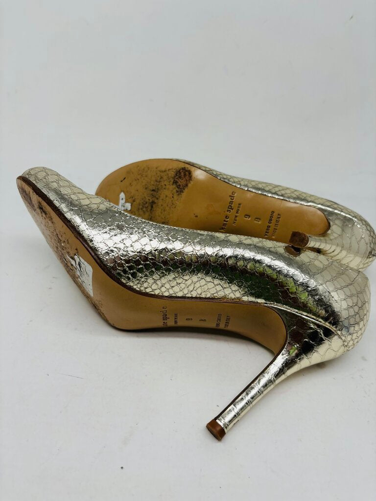 Kate Spade Heels Gold 8