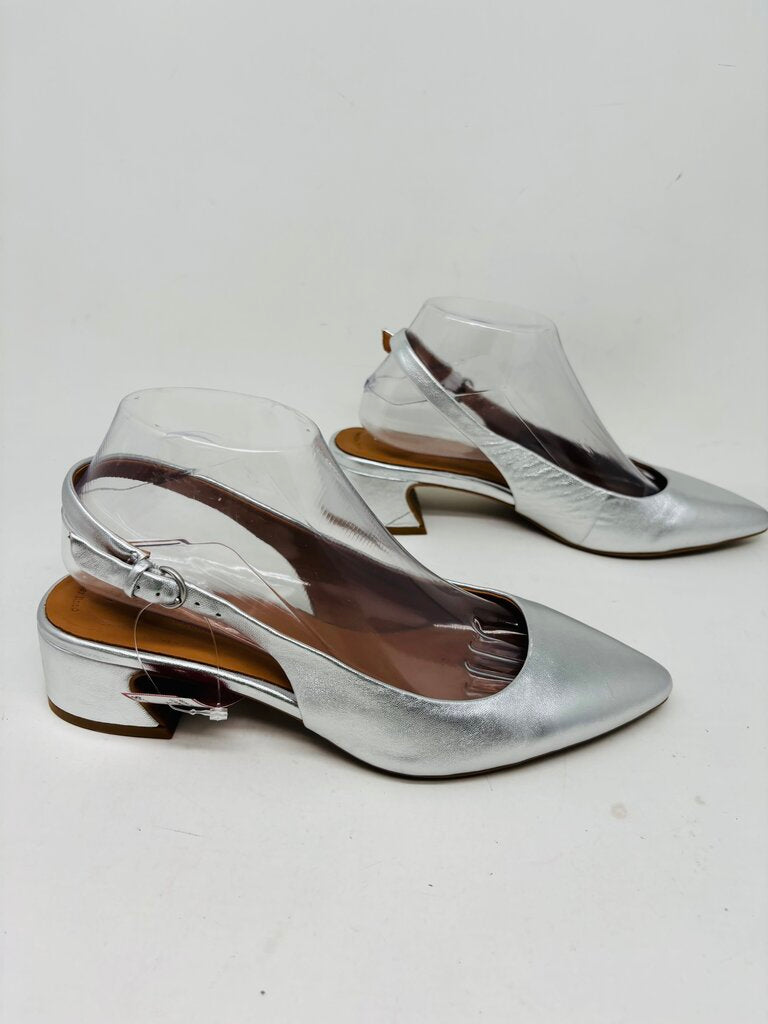 Gentle Souls Slingbacks Silver 8