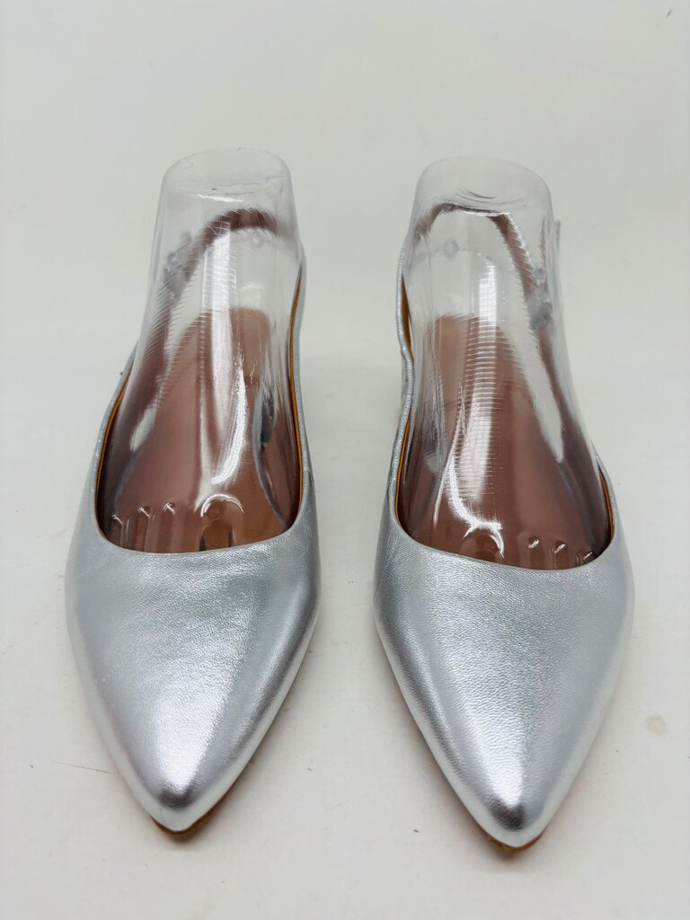 Gentle Souls Slingbacks Silver 8