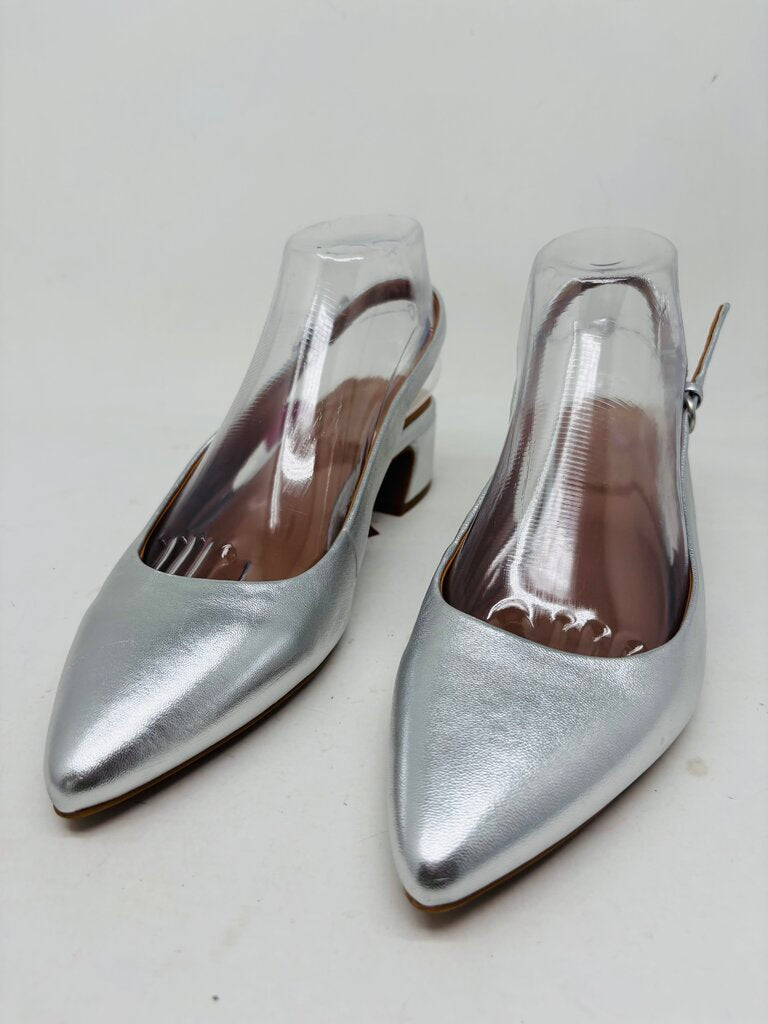Gentle Souls Slingbacks Silver 8