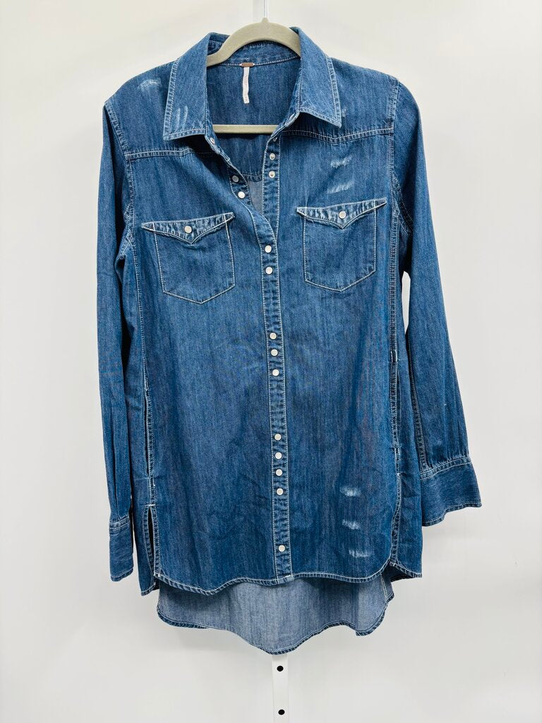 Free People Shirt Denim M