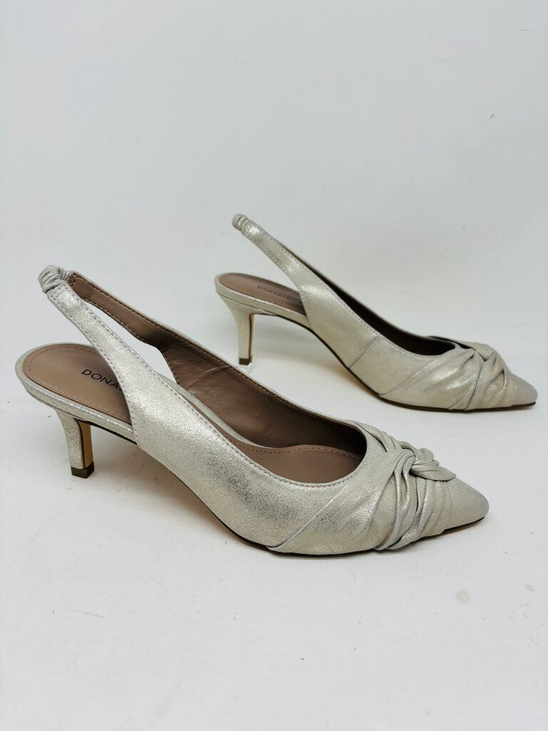 Donald J. Pliner Slingbacks Silver 7