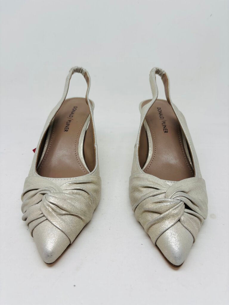Donald J. Pliner Slingbacks Silver 7