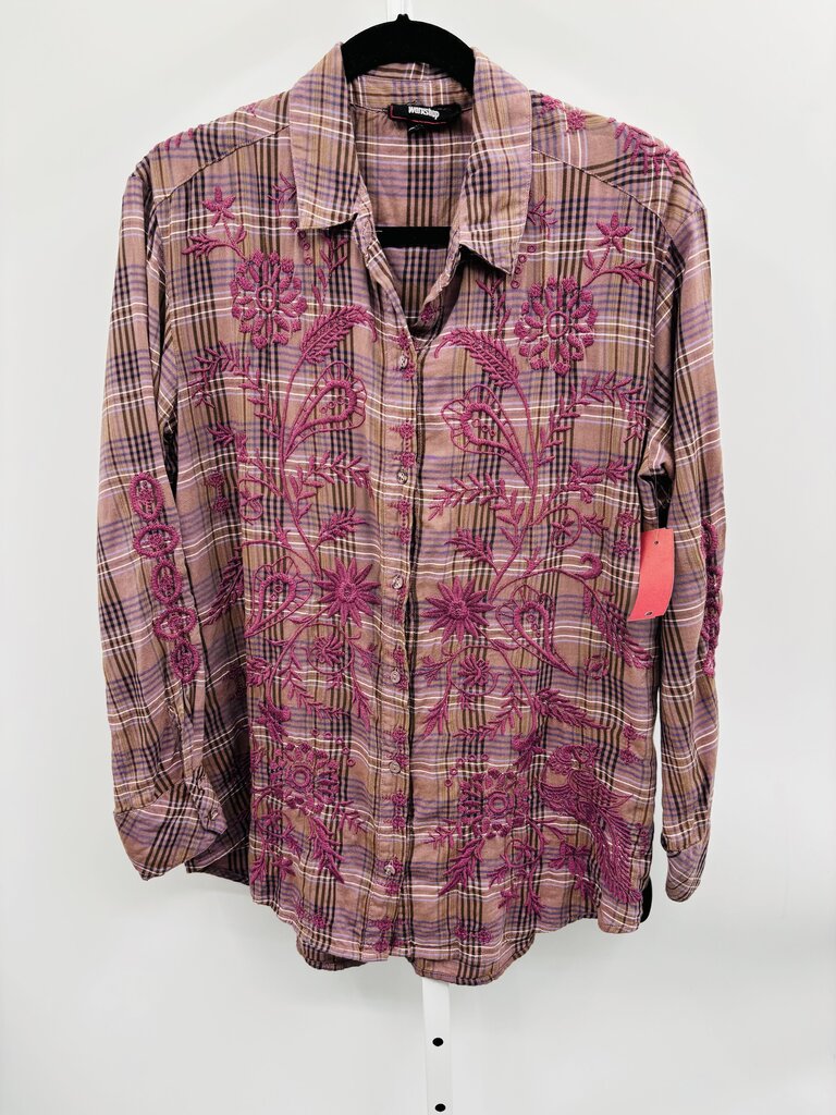 Johnny Was Workshop Shirt Purple S