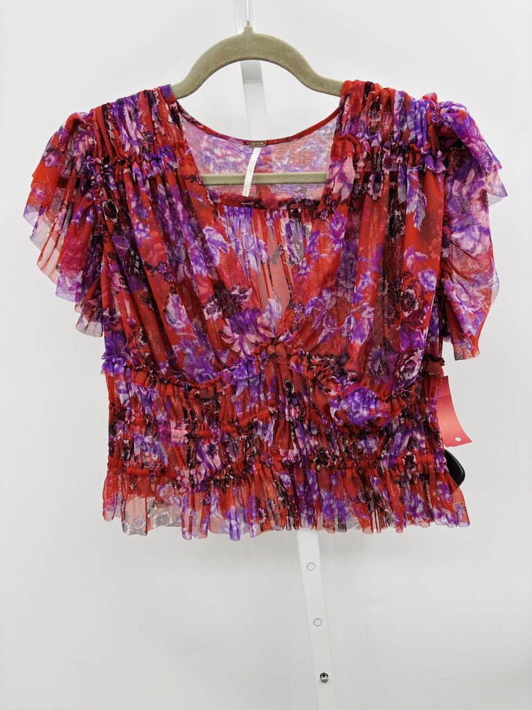 Free People Top Burgundy L