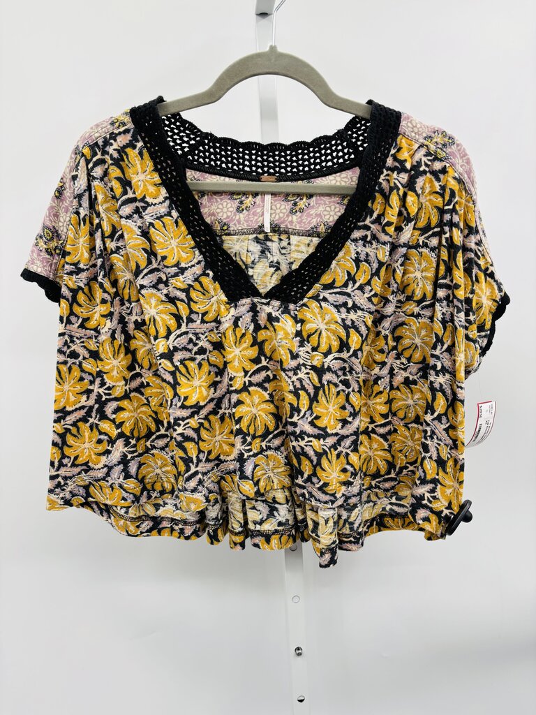 Free People Top Yellow XS