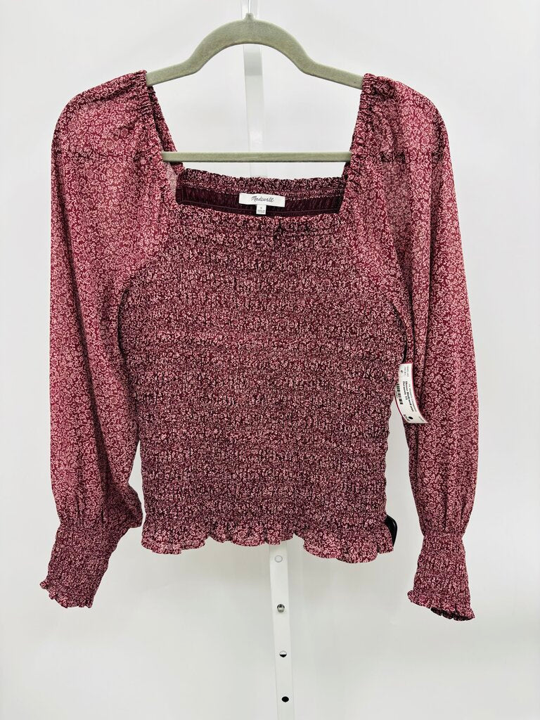 Madewell Blouse Burgundy XS