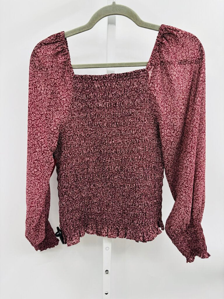 Madewell Blouse Burgundy XS