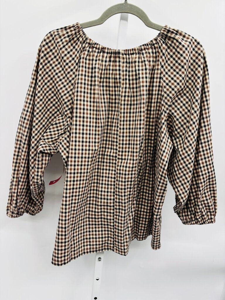 LA Relaxed Blouse Brown L