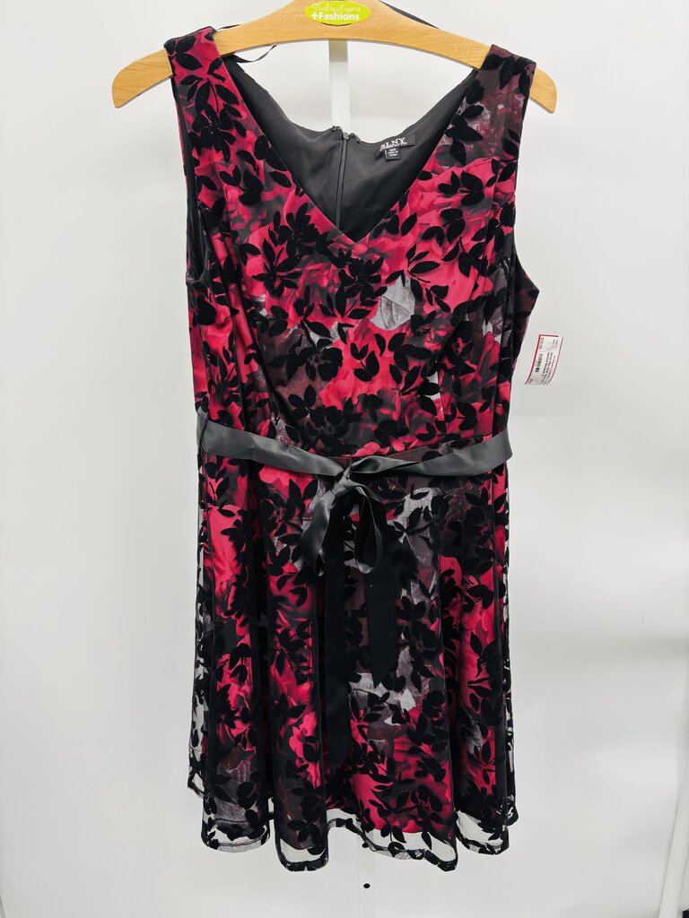 SLNY Dress Plus Burgundy 18