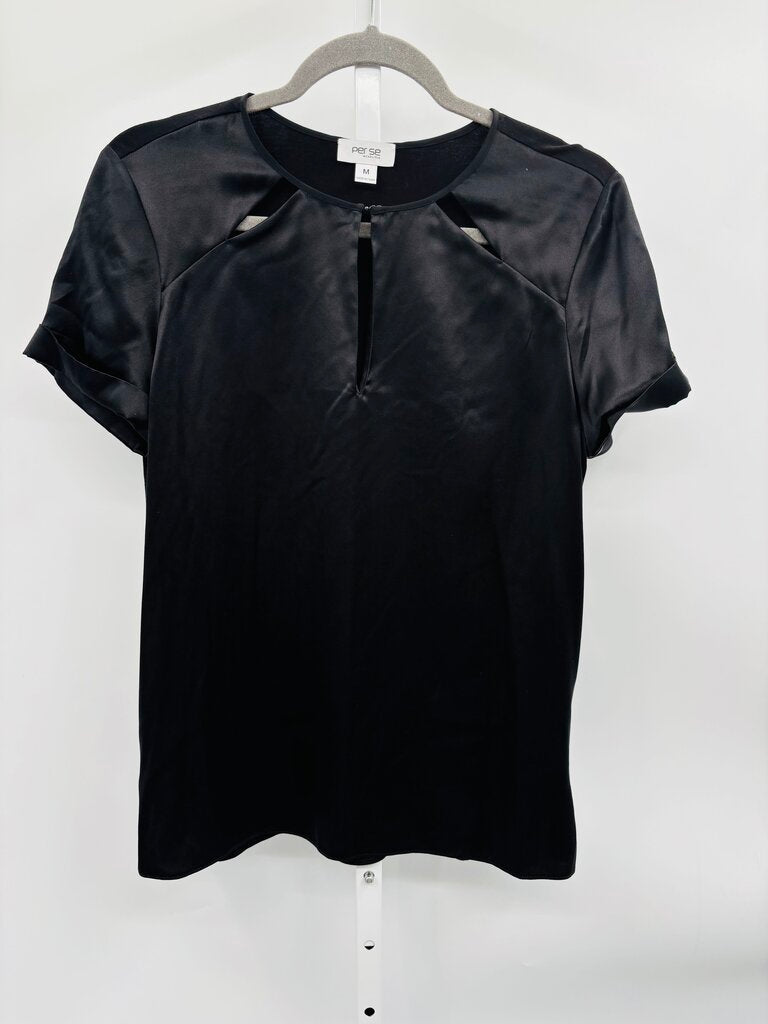 Per Se Blouse Black M