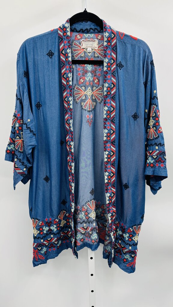 Johnny Was Workshop Kimono Blue L
