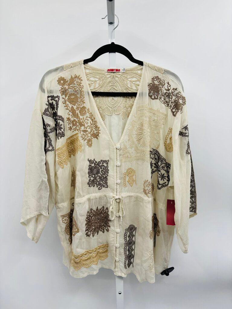 Johnny Was Blouse Beige XL
